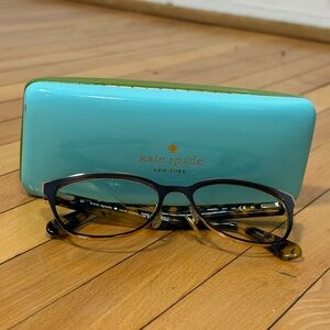 Kate Spade Vandra Eyeglass Frames JBW Navy Metal Tortoise 140 w Case Librarian